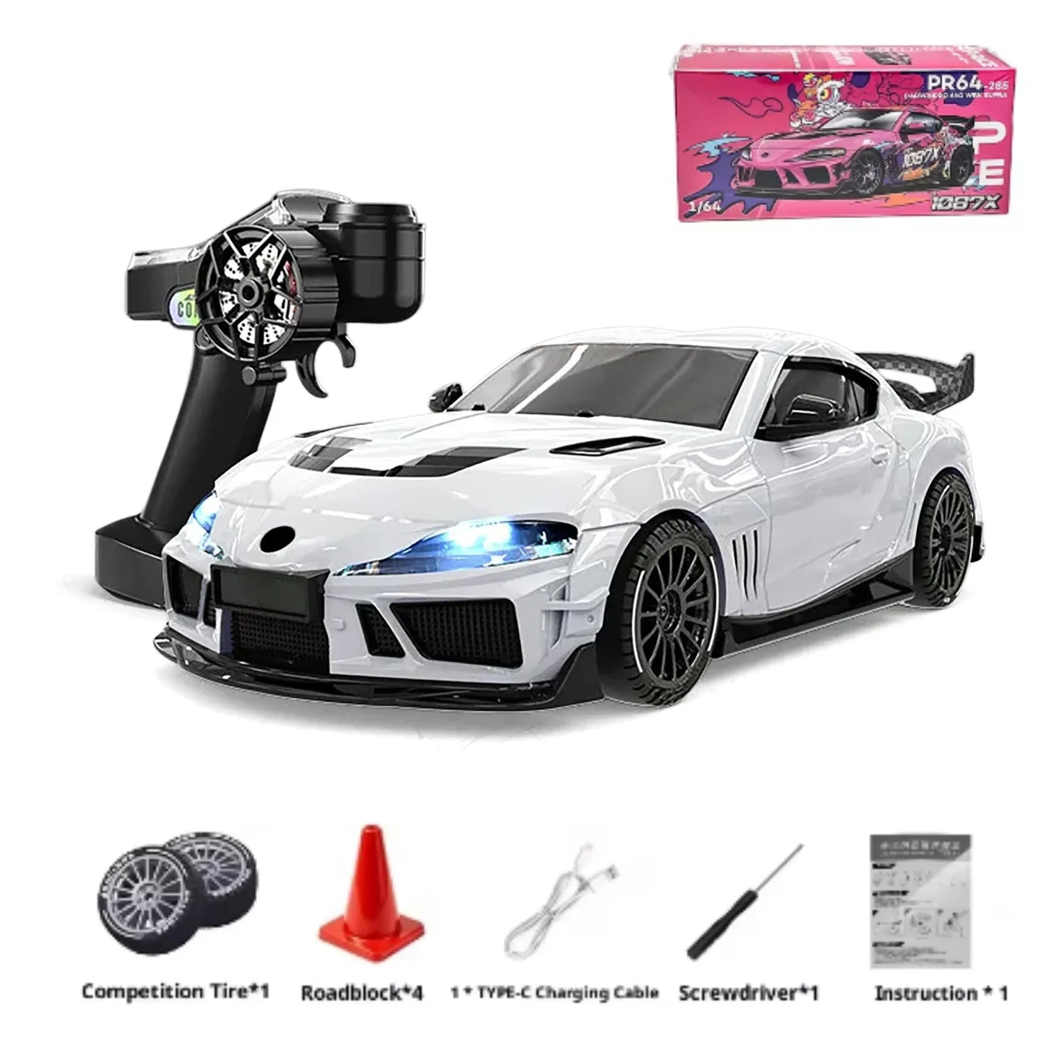 1/43 Supra 1087X Mini Simulation JXC RC Rc Drift Car Vehicle Model Control RTR Four-wheel Drive Modle For Adult Toys