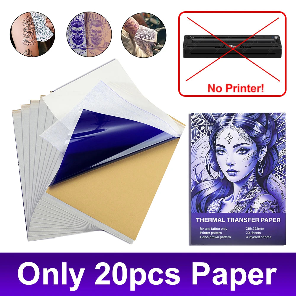 Wireless M8 Tattoo Transfer Stencil Printer Thermal Machine Kit Compatible with Smartphone & PC Tattoo Printer