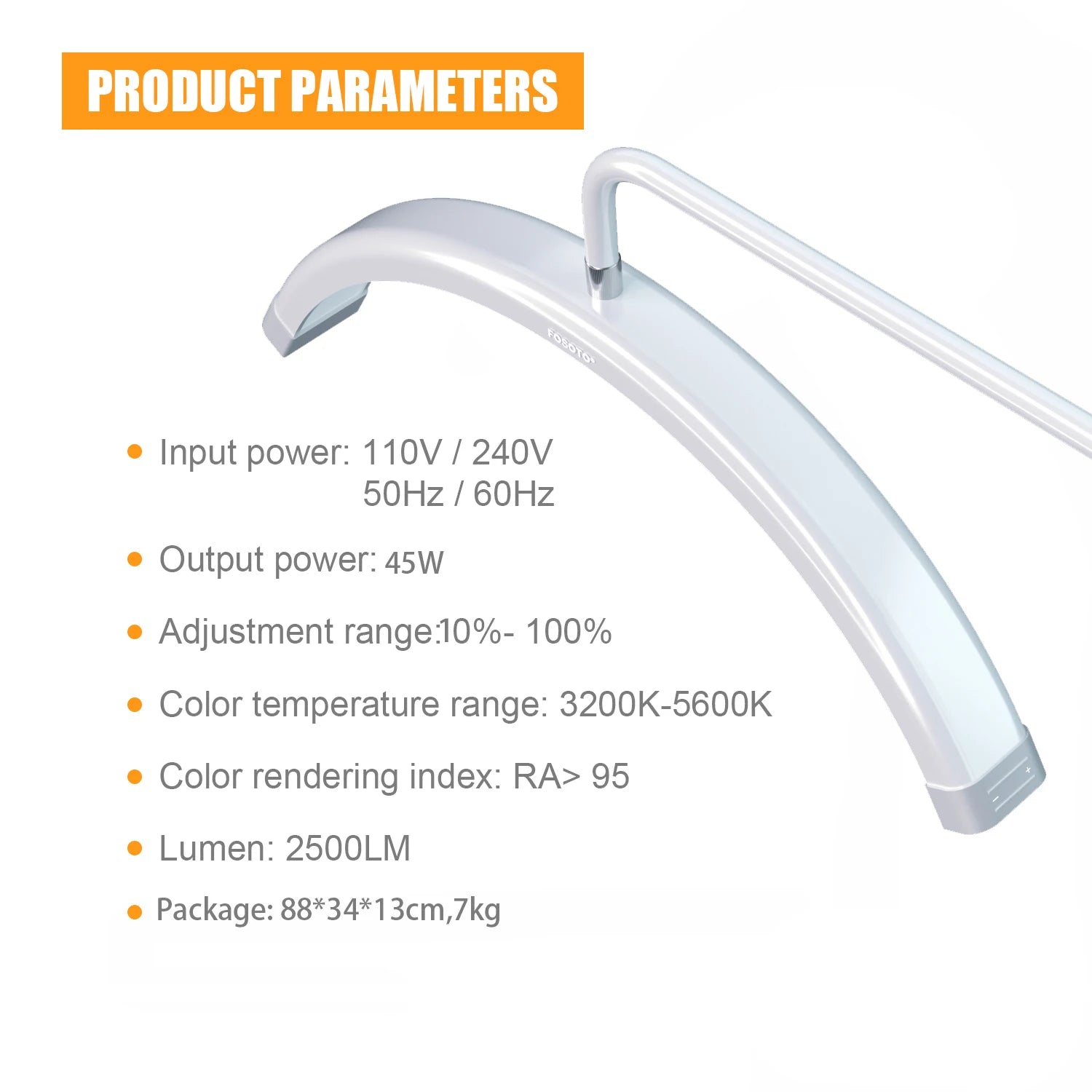 FOSOTO Photograph Led Lash Ring Light Half-Moon Light Floor Stand Eyelash Tattoo Beauty Salon Photography Live Streaming