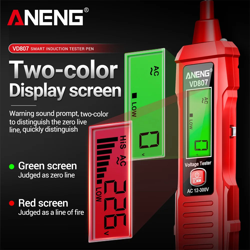 Safely detect live wires with this one-word induction portable smart electric pen tester—featuring NCV sensor and compatible with 50/60Hz for accurate, non-contact voltage testing!