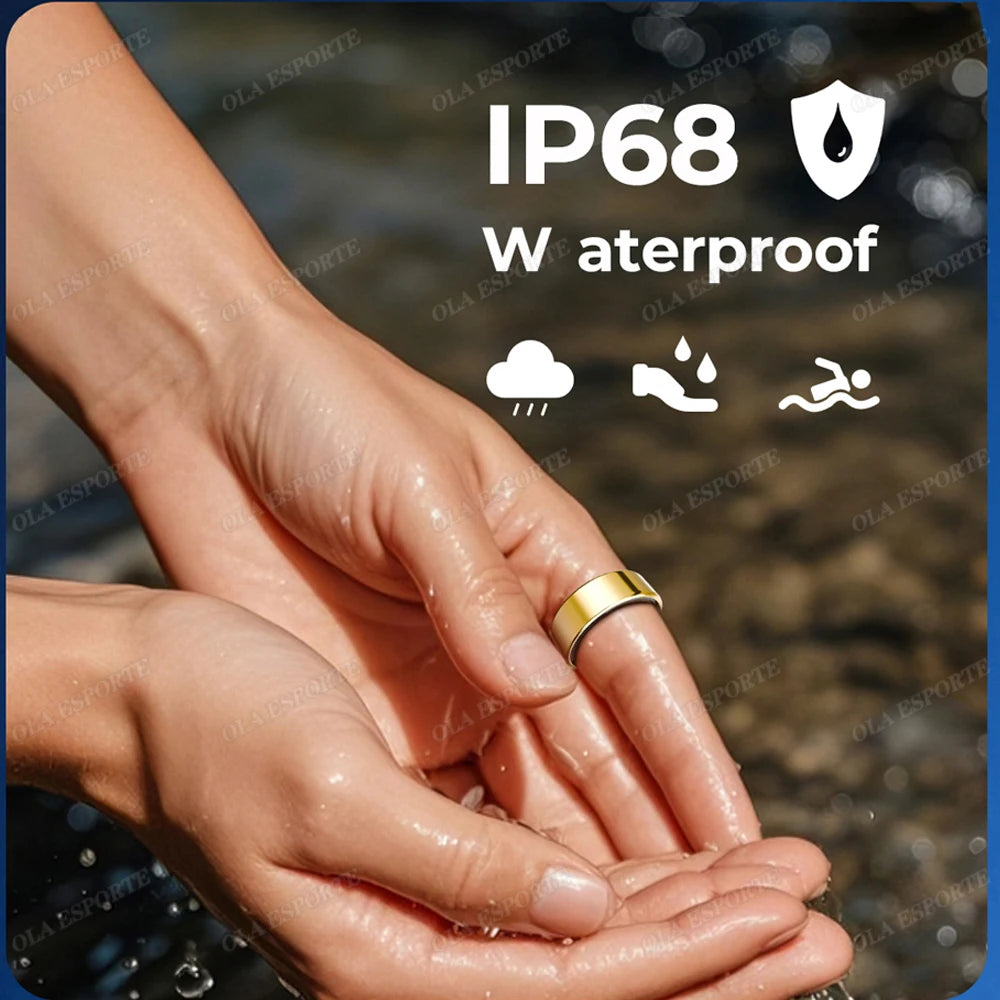 2026 Smart Ring Blood Pressure Heart Rate Sleep Monitoring Smartring & 5ATM Waterproof Multi-sport Mode Smartring Man Women HT30