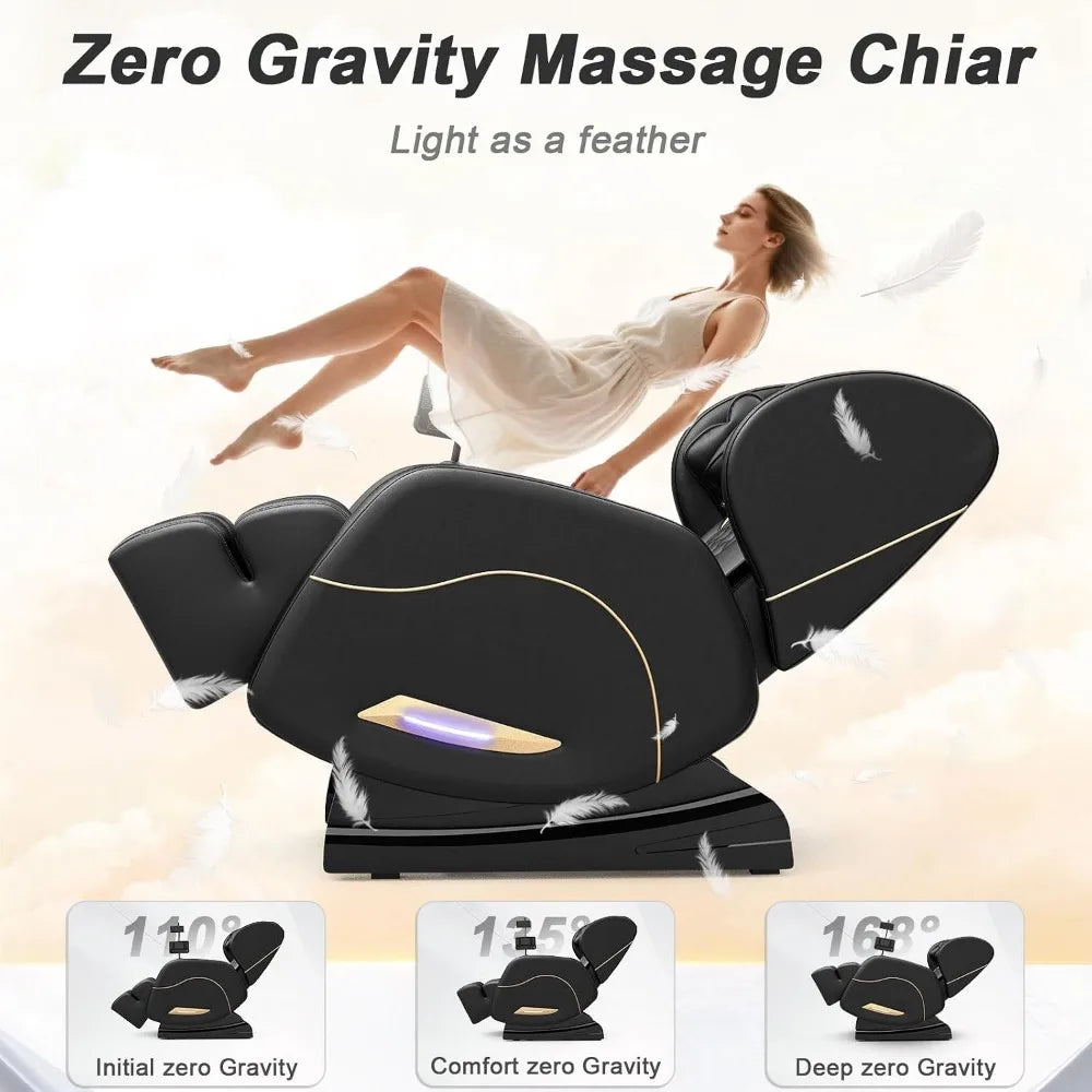 Full Body Zero Gravity Massage Chair with Heat, Airbags, and Customizable Programs for Home and Office Comfort