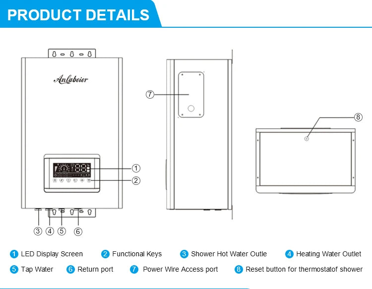 Enjoy efficient heating and hot water anytime with this electric boiler—reliable performance for your home or office!