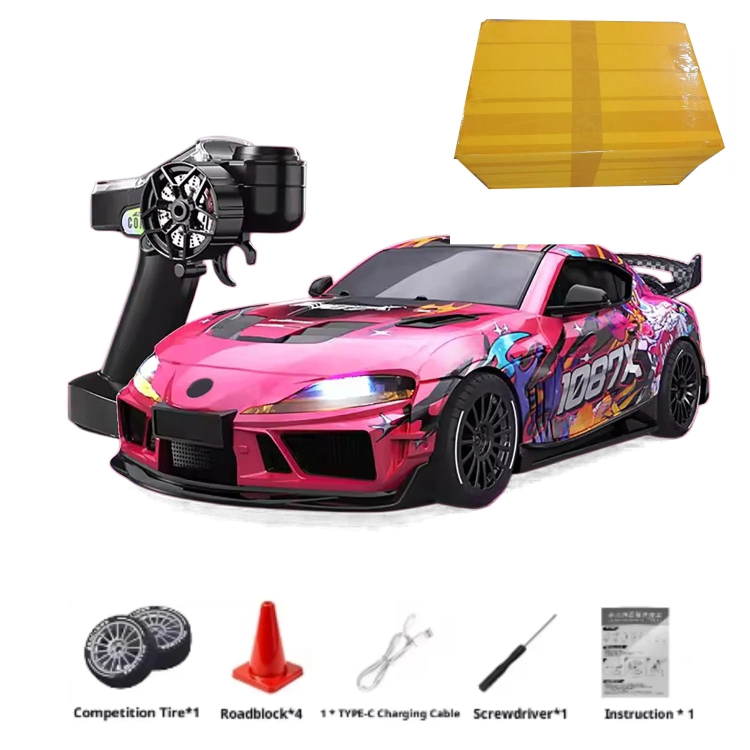 1/43 Supra 1087X Mini Simulation JXC RC Rc Drift Car Vehicle Model Control RTR Four-wheel Drive Modle For Adult Toys