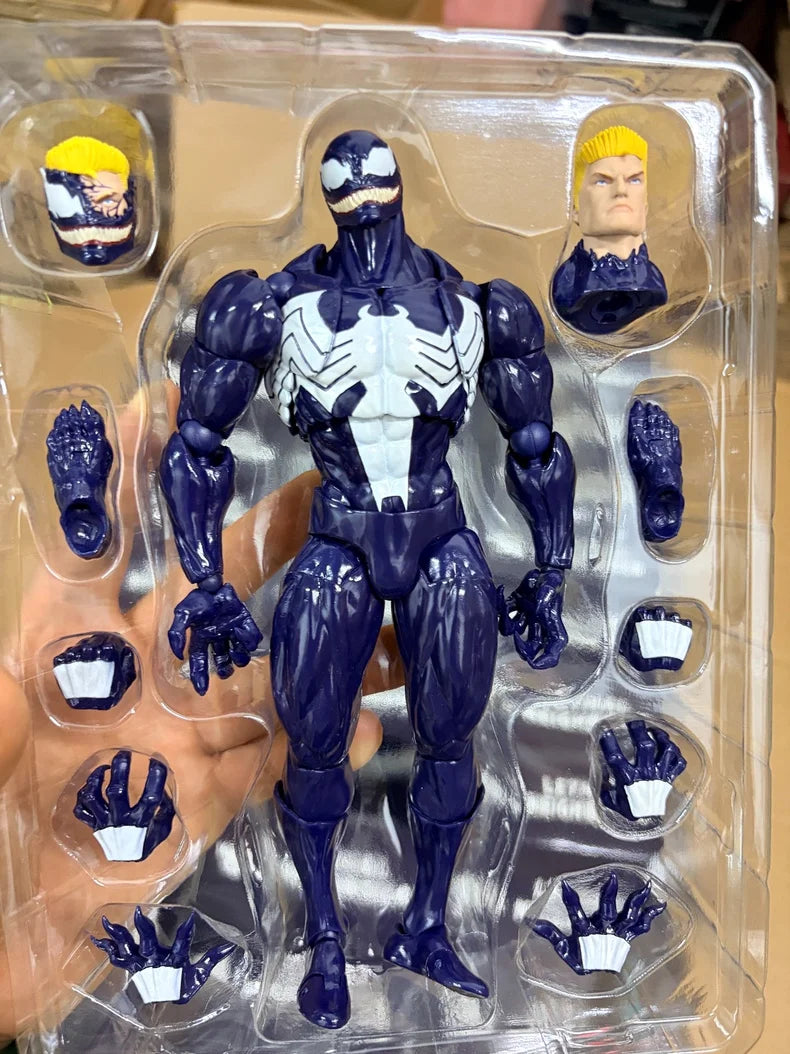 In stock NEW Mess Toys Venom Lethal Neighbor Spider Man Symbiotic Black Suit Messtoys Spiderman Anime Action Figure Model toys