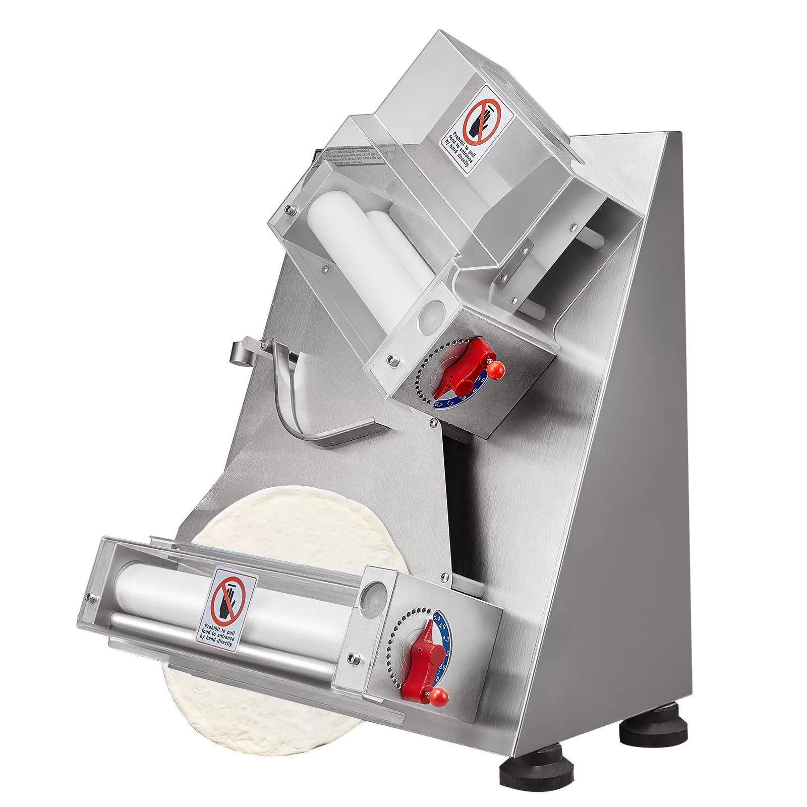 SucceBuy Pizza Dough Roller Sheeter Stainless Steel Adjustable Thickness Dough Machine for Pasta Maker Equipment