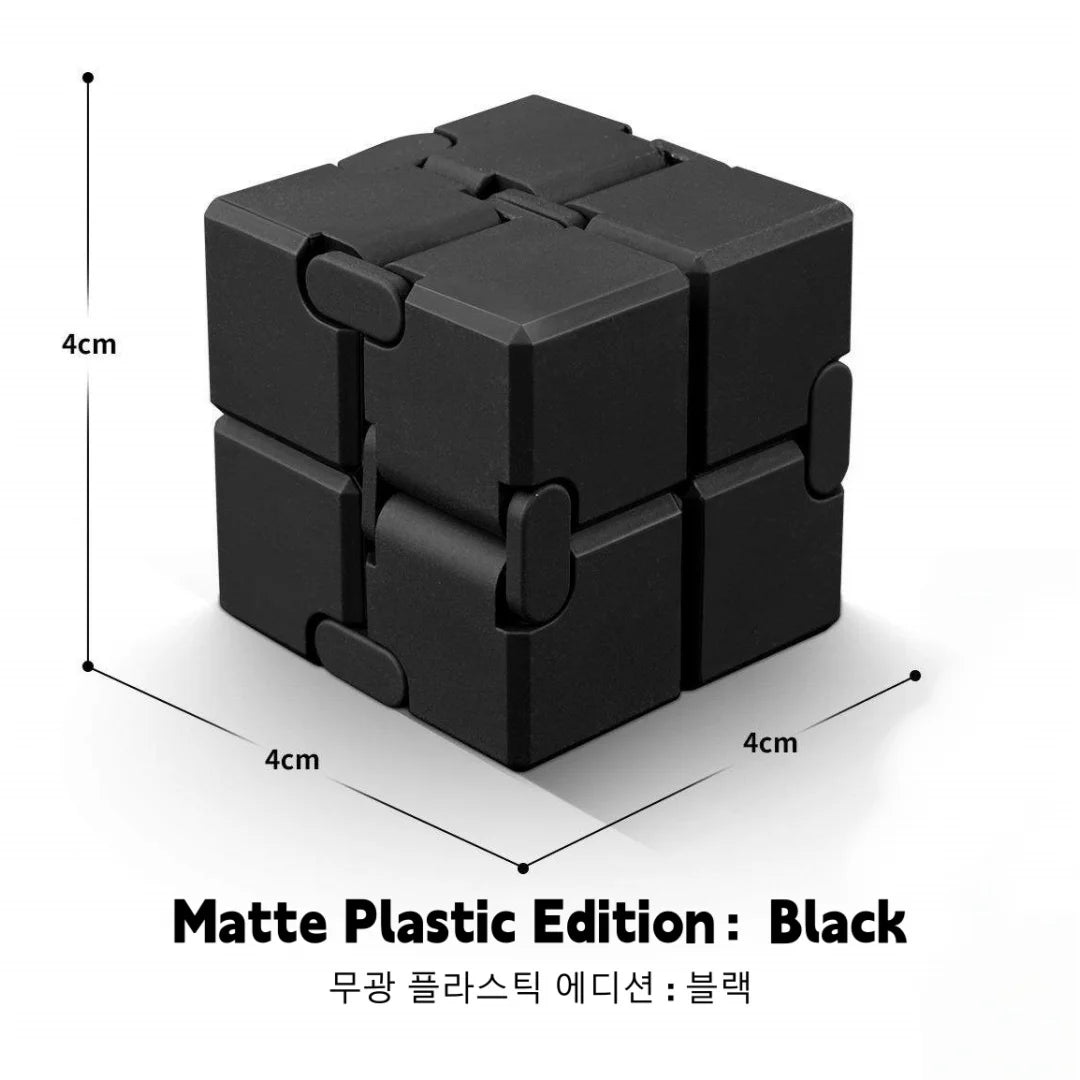 Alloy&Plastic Infinity Cube Fidget Toy Ultra-Durable Sensory Stress Reliever for Adults & Kids Anxiety Relief Gift