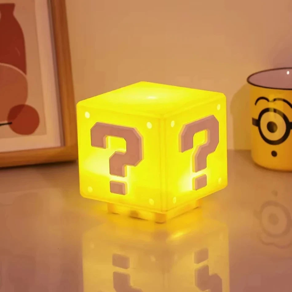LED Question Mark Brick Night Light With Music USB Charging Desk Lamp Light Birthday X-mas Gifts