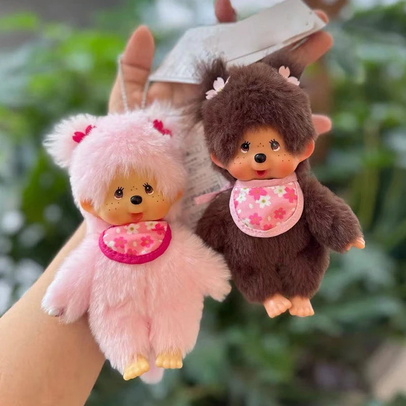 Monchhichi Plush Keychain Kawaii Monchichi Pendant Backpack Charms Cartoon Monchich Keyring Party Favor Gifts 키티 몬치치 モンチッチ