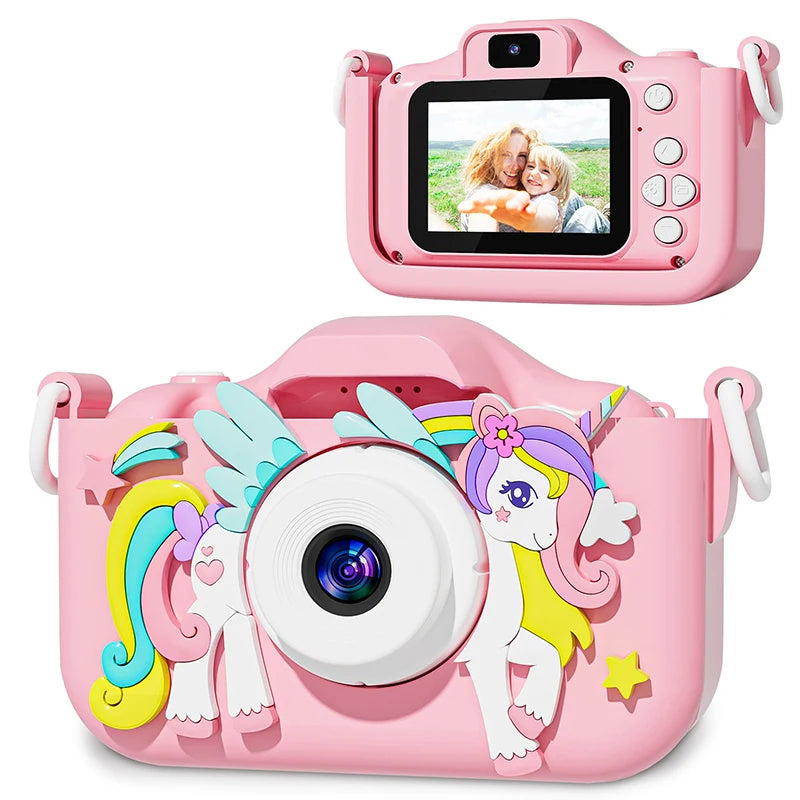 Capture every moment with this 1080P HD children’s digital video camera—featuring a 2.0-inch screen, perfect for toddlers to explore photography and video!