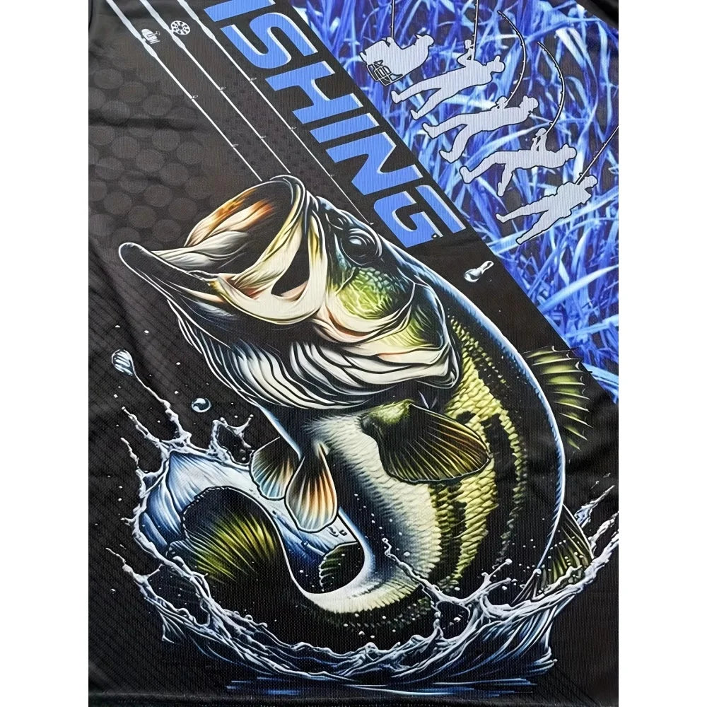 Mens Fishing Shirt Long Sleeve T-Shirt Camping Outdoor Men T-Shirt Summer Loose Fishing Graphic Sports T-Shirts for Men Clothing