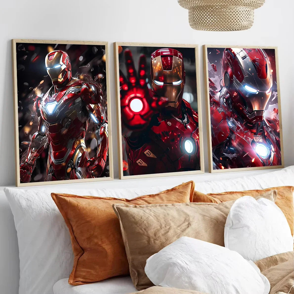 1PC frameless, Paintings Avengers Poster Print Marvel Movie Figures Decor Iron Man Wall Art Canvas Painting Superhero Kid