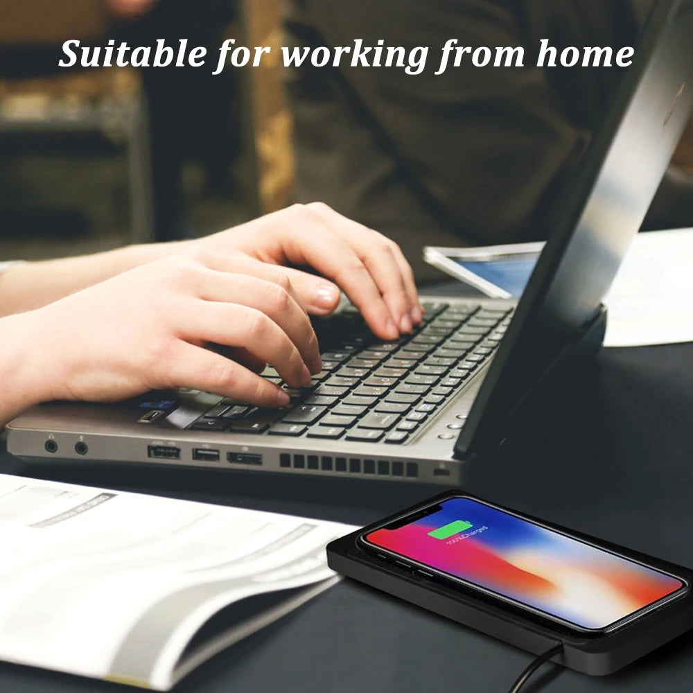 Experience hassle-free charging with this intelligent wireless charger featuring automatic sensing—perfectly compatible with Android devices for use at home or in the car!