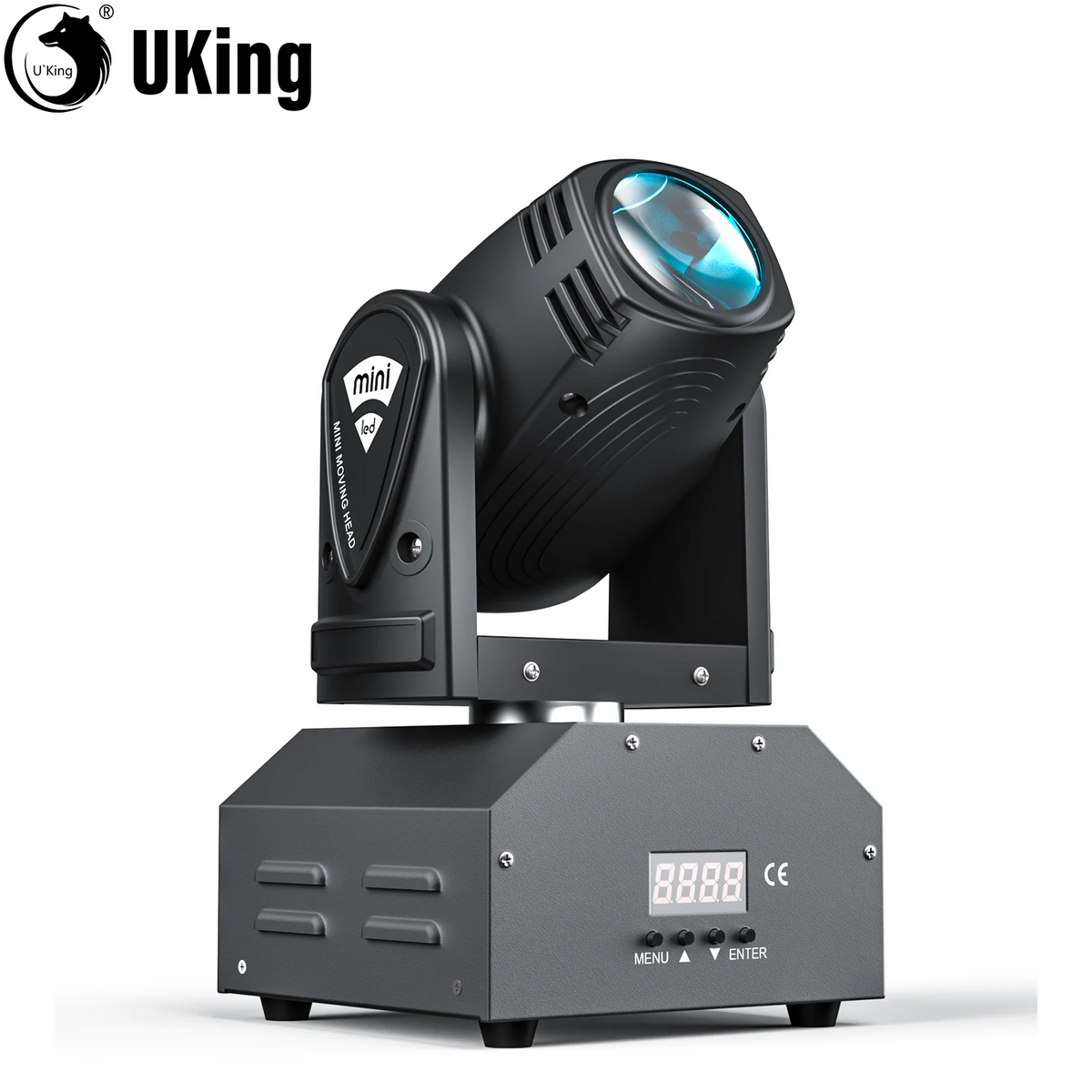U'King Mini Beam Moving Head Lights 10W RGBW 4IN1 LED Stage Lights DMX512  Spotlight For Wedding Club Christmas Party Bar Show