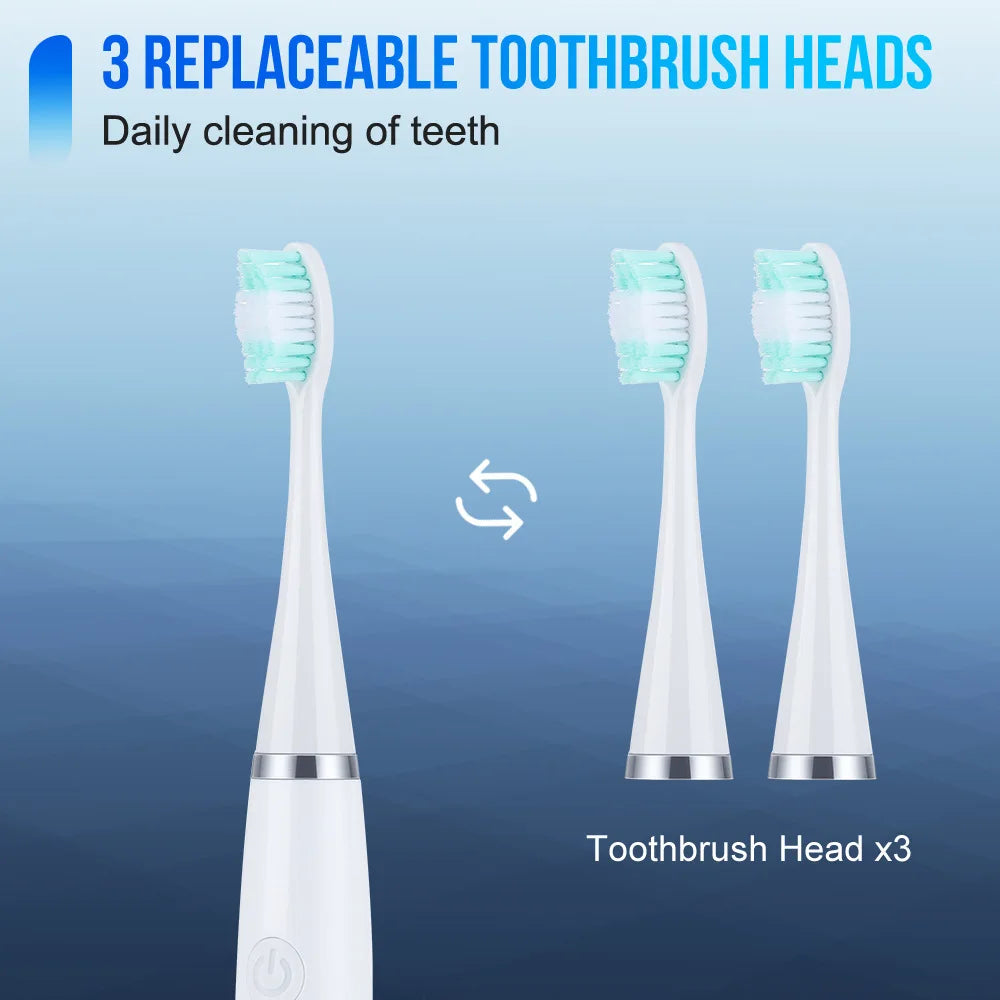 Experience total oral care with this electric toothbrush set—featuring six functions for efficient tartar removal and a healthier smile!