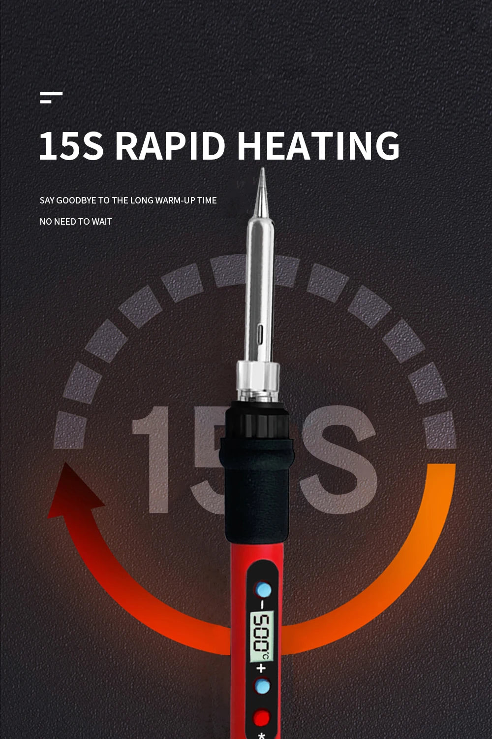 Tackle your projects with precision using this 80W soldering iron kit—featuring adjustable temperature control and an LCD display for easy, accurate welding!