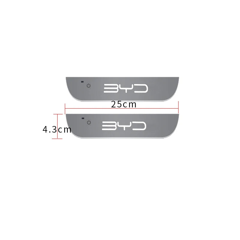 Customized For BYD Atto 3 EV yuan song han 2022 2023 Car Welcome Door illuminated Sill Light Logo Lamp LED Car Pedal Decoration