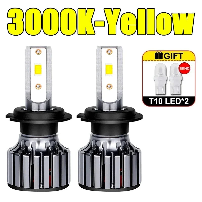 Car Headlight Bulbs 8000K 500000LM H7 H4 H1 H8 H11 LED Light H7 H11 H8 LED Fog Auto Lamp 6000K 5570 9005 9006 9012 12V Turbo 24V