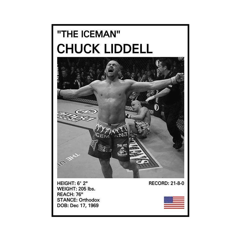 no frame Black and White Boxing Legends Canvas Poster Boxing Inspirational Canvas Painting Print Wall Art for Gym Bedroom Home