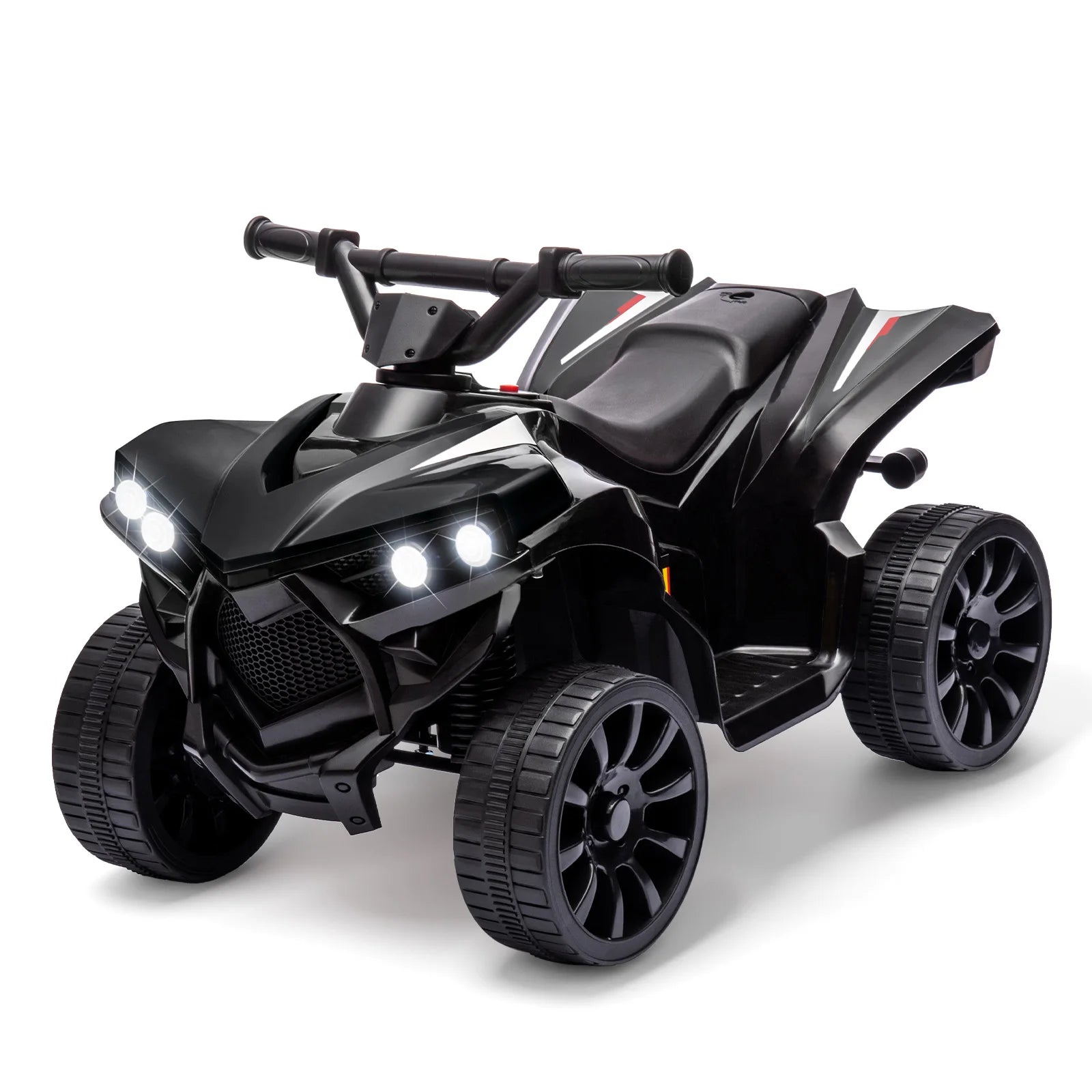 6V Battery Powered Kids Electric ATV, Ride On Toys 4-Wheeler Quad for Boys and Girls, 1.8MPH Max Speed, Treaded Tires,Rubber Handles, Push-Button Accelerator
