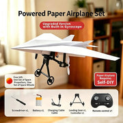 DIY RC Paper Airplane Kit DIY Electric Remote Control Plane with Dual Propellers Lightweight Flying Toy Micro Fixed Wing Drone