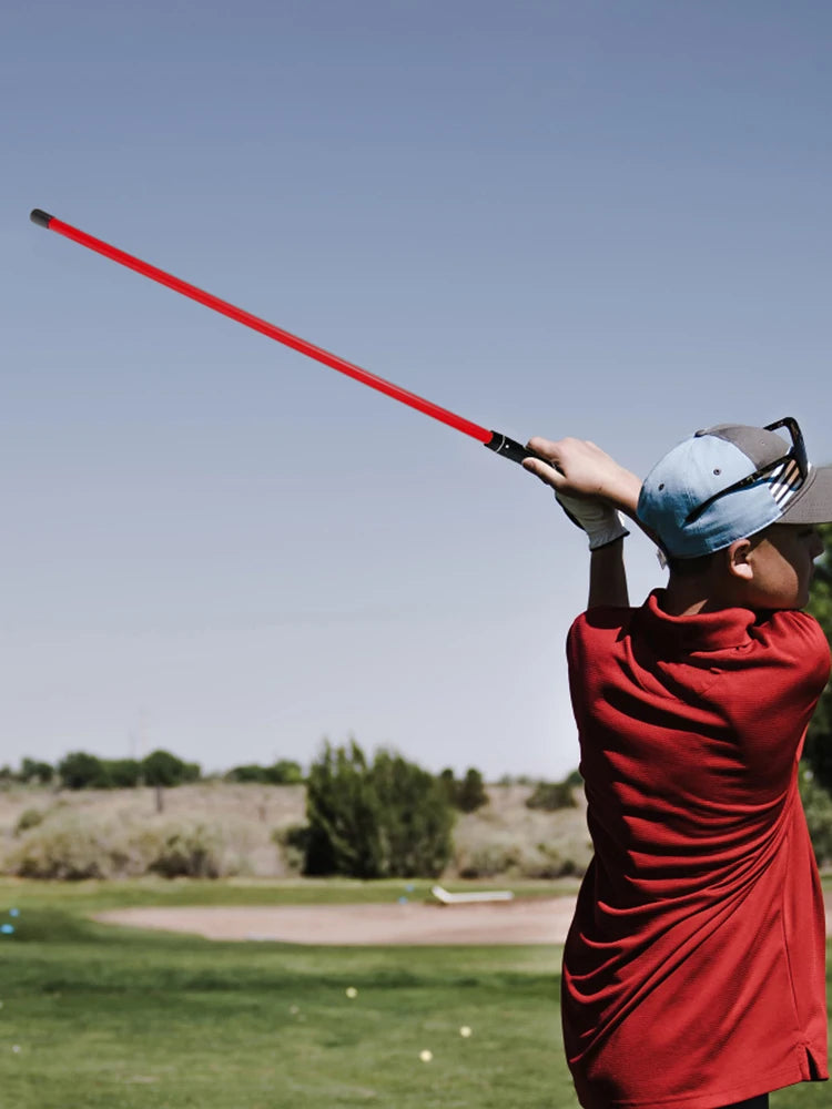 Golf Swing Power Stick - Red, Golf Strength Trainer Improves Flexibility, Rhythm, Balance and Power