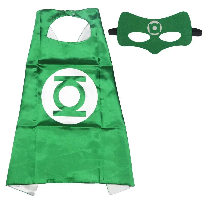 Super Hero Masquerade Mask Cape Cloak Anime Spider Man Batman Cloak Action Captain America Figure Toys Cosplay Child Party Gifts