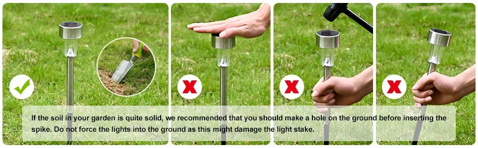 Solar Outdoor Lights New Garden Lamps Powered Landscape Path Yard Backyard Lawn Patio Decorative LED Lighting Waterproof