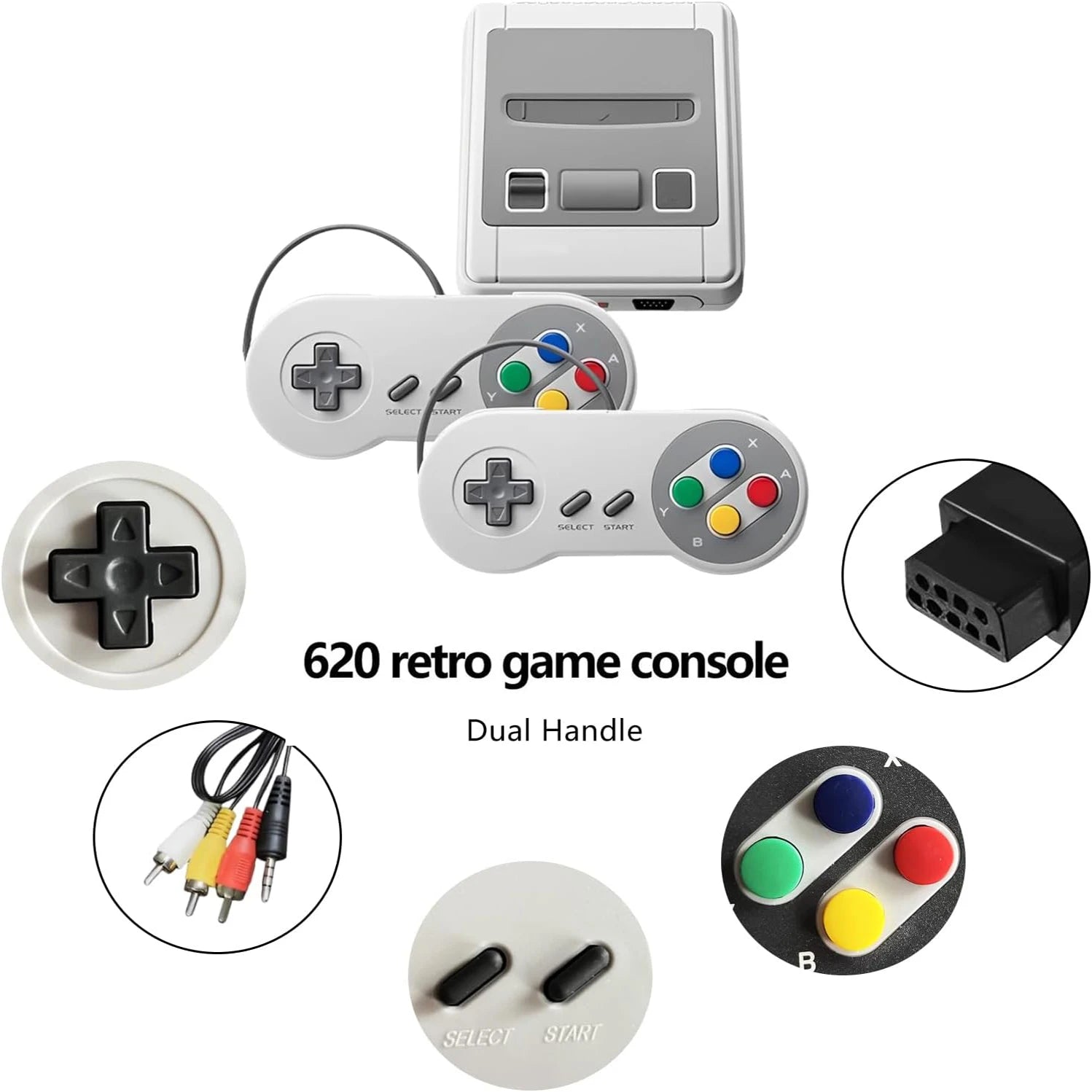 Retro Game Console  (620 Classic Games)