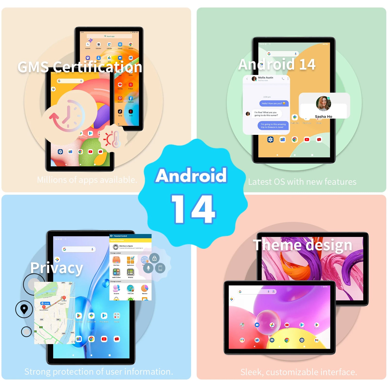 Stay productive and connected with this 10-inch Android 14 tablet—powered by an octa-core processor, 8GB RAM (4GB + 4GB expandable), 128GB storage, 5G & WiFi connectivity. Includes keyboard, mouse, and protective case for versatile use!