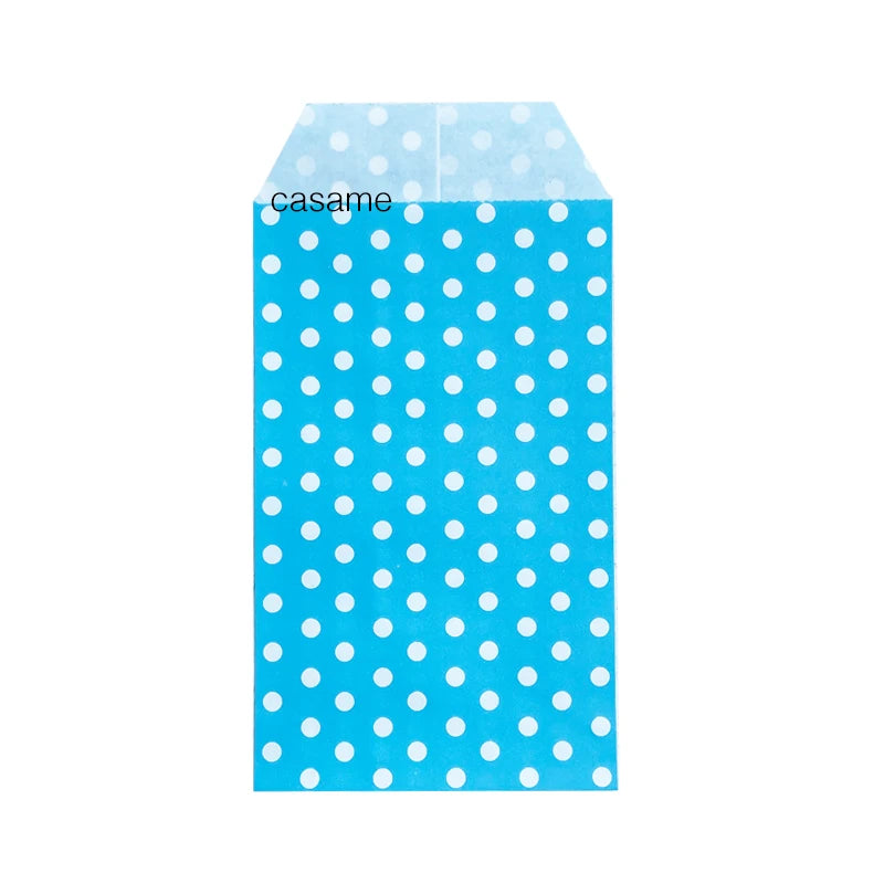 10/25/50 Pcs Small Sack Pouch Mini Dot Kraft Paper Bags Wedding Party Invitation Greeting Cards Paper Gift Bag Birthday