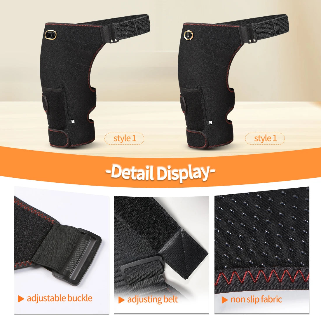 Heated Hip Support Brace Hip Heating Pad for Hip Sciatica Pain Relief with Massager Thigh Buttock Electric Heat Pad Family Gift