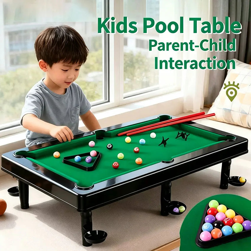 Billiards Toy Table, Home Use Indoor Mini Desktop Billiards Table, Ideal for Children and Families to Engage in Interactive Play