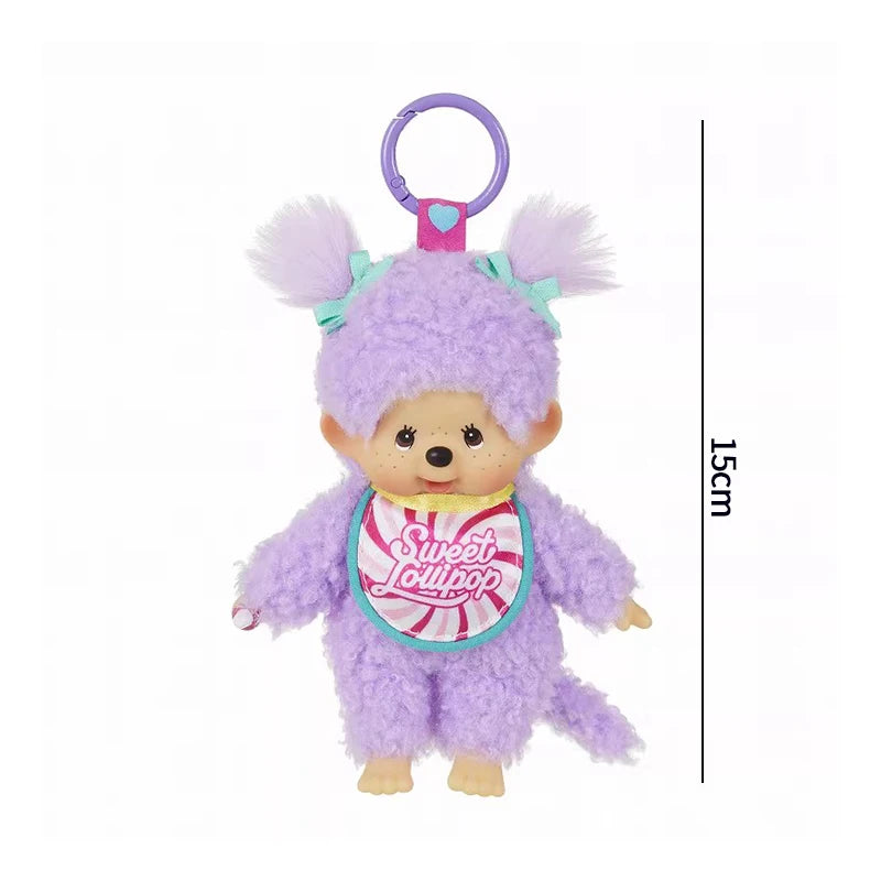 Monchhichi Plush Keychain Kawaii Monchichi Pendant Backpack Charms Cartoon Monchich Keyring Party Favor Gifts 키티 몬치치 モンチッチ