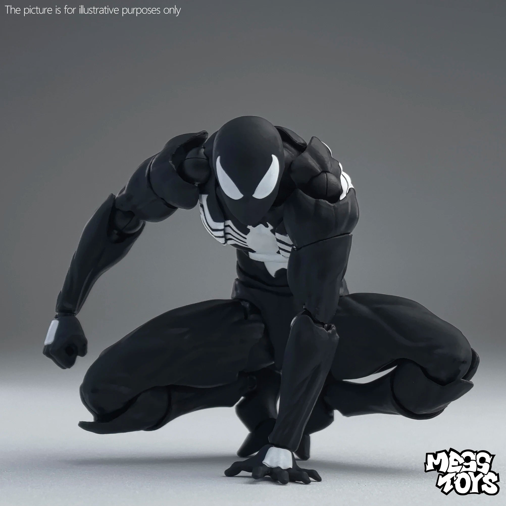 Mess Toys Spiderman Figure Black Suit Neighbor Symbiote MessToys Scarlet Neighbor Action Figure CT Toys Black Red Spider Man Toy