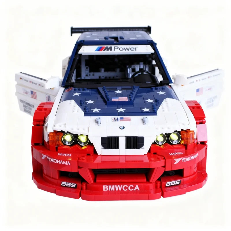 5050pcs MOC BMW M3 E46 GTR ALMS Manual Model Building Blocks Construction Toys Christmas Gift Education DIY Idea Kids Brick