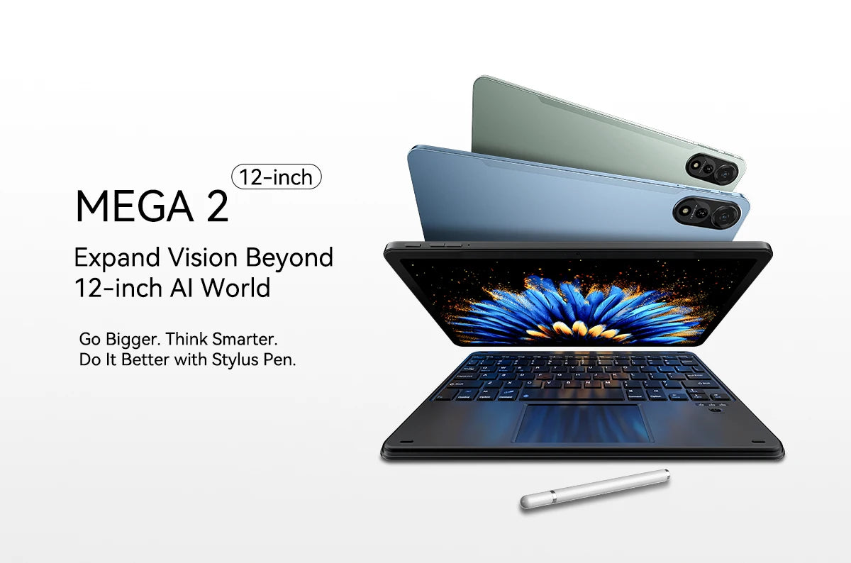 Blackview MEGA 2 Android 15 Tablet 12 inch 2K Display 36(12+24)GB 256GB Unisoc T615 9000mAh Battery Widevine L1 Pad PC