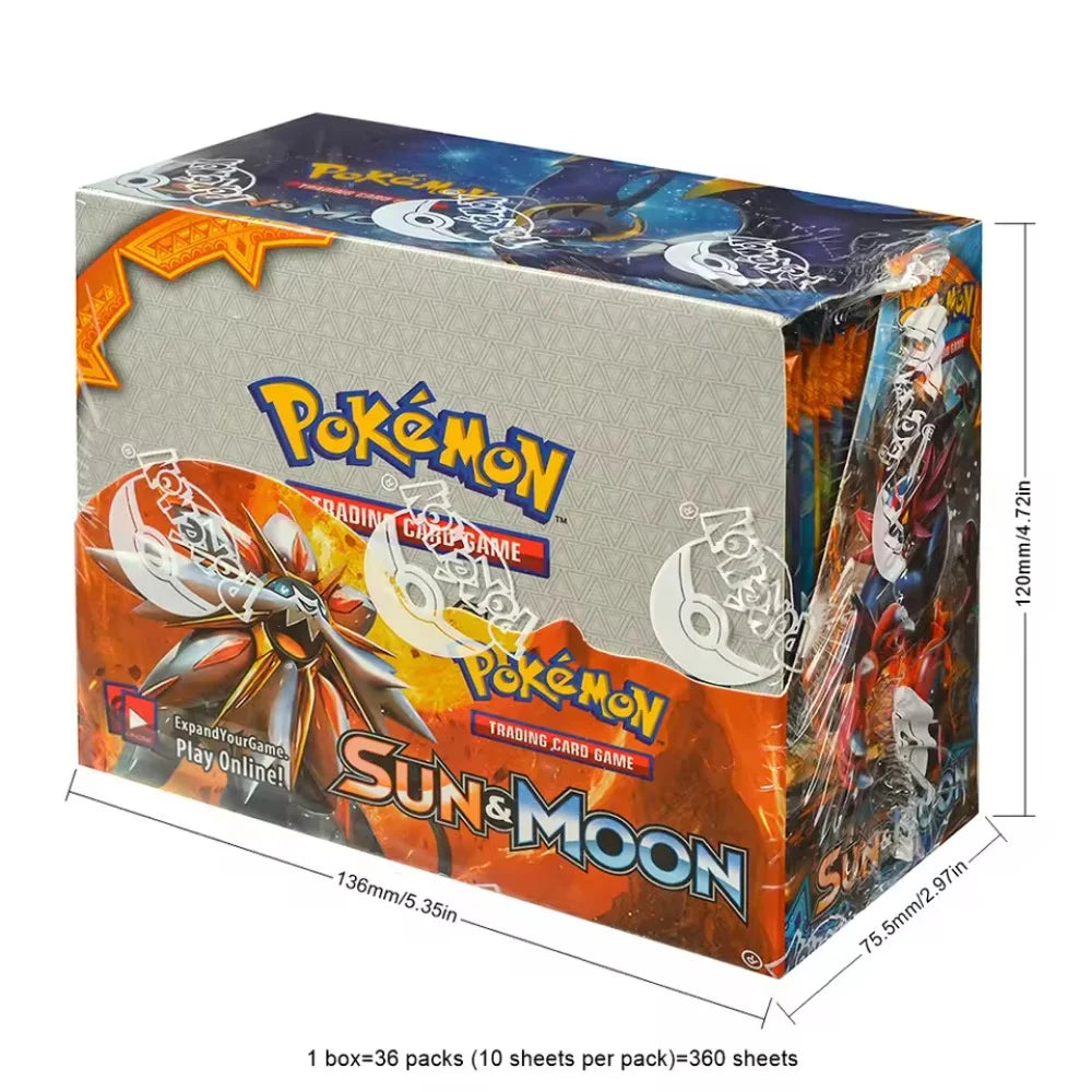 Pokemon TCG Sun & Moon Booster Box Sealed Trading Card Lunala Solgaleo Incineroar Decidueye Anime Collectible Collection Gift