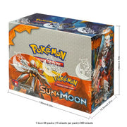 Pokemon TCG Sun & Moon Booster Box Sealed Trading Card Lunala Solgaleo Incineroar Decidueye Anime Collectible Collection Gift