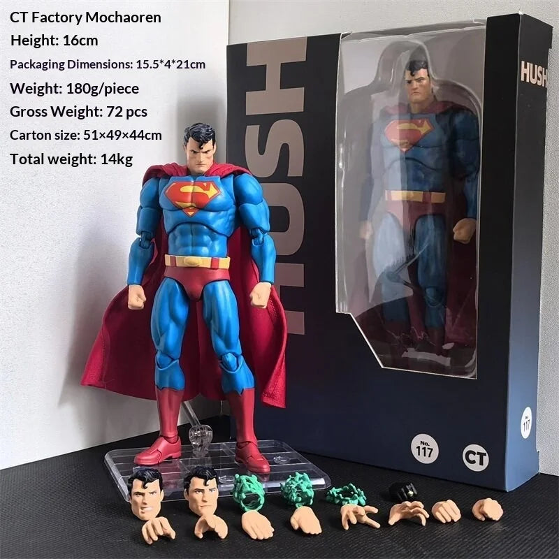CT Batman Superman Articulated Action 16cm Ct Toy 117Comic Hush Dc Justice League Figure Collectible Model Ornaments Toys