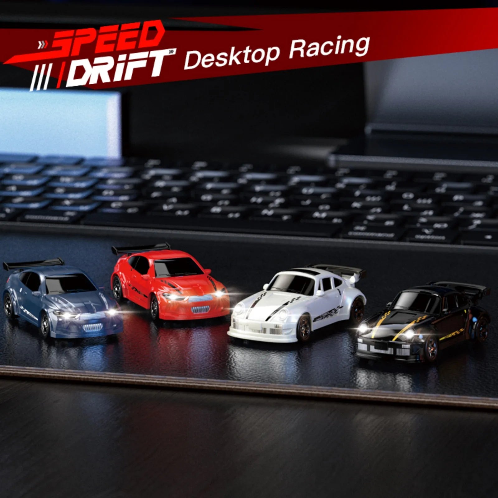 1/64 2.4G Desktop Mini High Speed Drift Car 4WD Remote Control Full Proportion Racing Car Toy GTR Race Model Boy Toy Gift