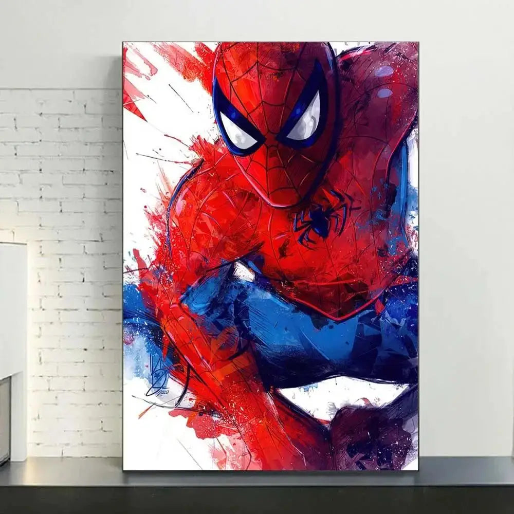 Marvel Movie Watercolor Spiderman Superhero Canvas Posters Modern Home Wall Art Painting Print Picture Room Decor