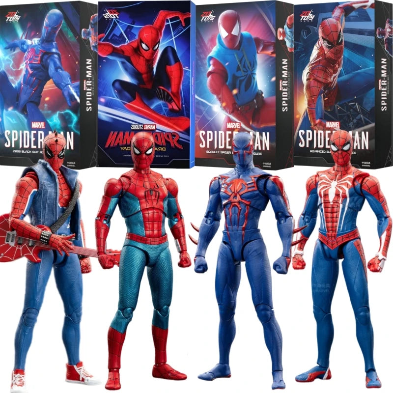 ZDTDS Original Spider Man Brand New Day PUNK SUIT Scarlet Spider 2099 ADVANCED SUIT 1/10 Marvel Action Figure Model Toy Gift