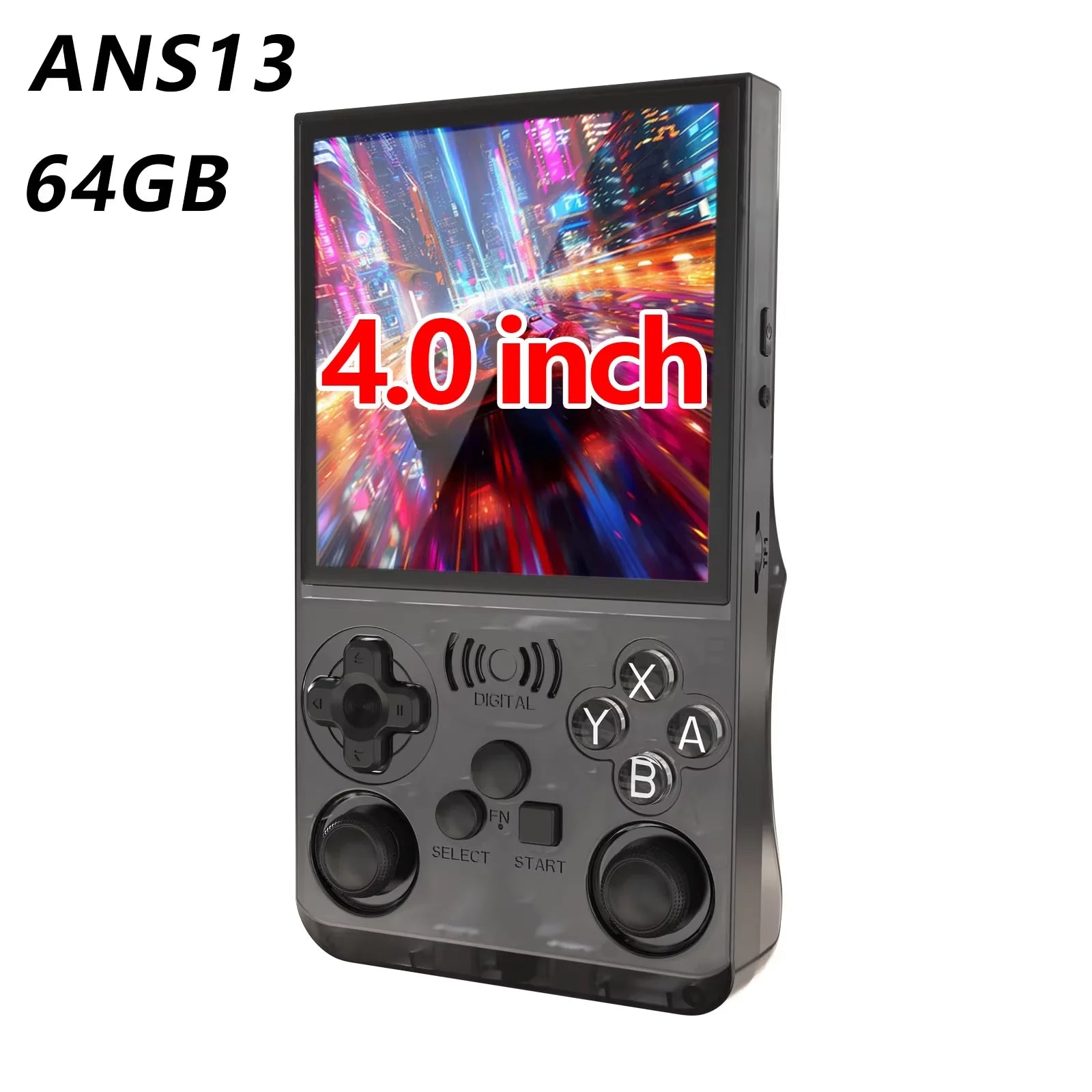 GAMINJA ANS13 4.0 Inch IPS Screen Retro Handheld Video Game Console 15000+ Games Built-in Linux Portable Pocket Gaming Console
