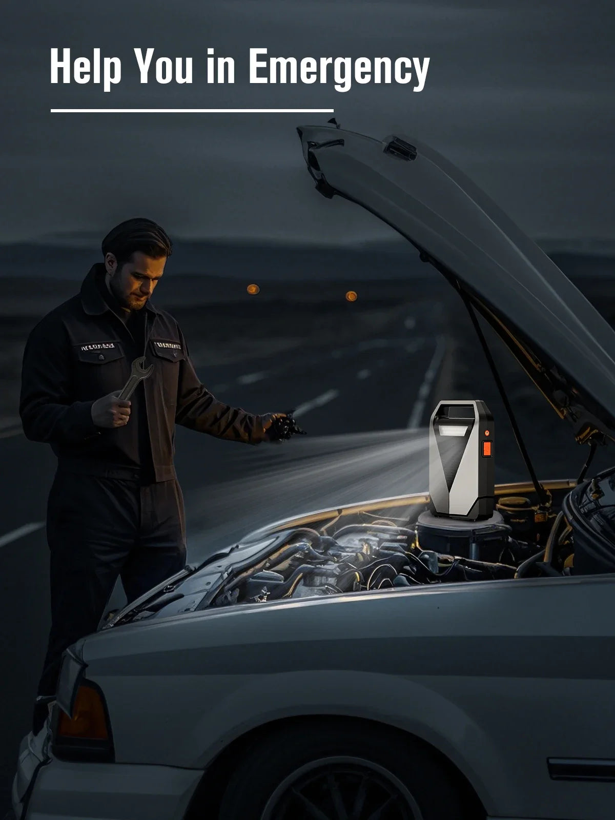 Be prepared on the road with this portable car jump starter and 150PSI air compressor—jump your battery and inflate tires anytime, anywhere!