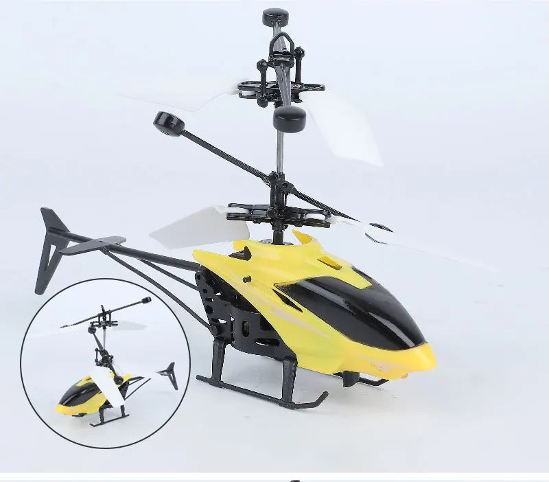 Rechargeable Mini RC Drone Remote Safe Fall-resistant RC Helicopters Drone ChildrenToys(No remote control battery)
