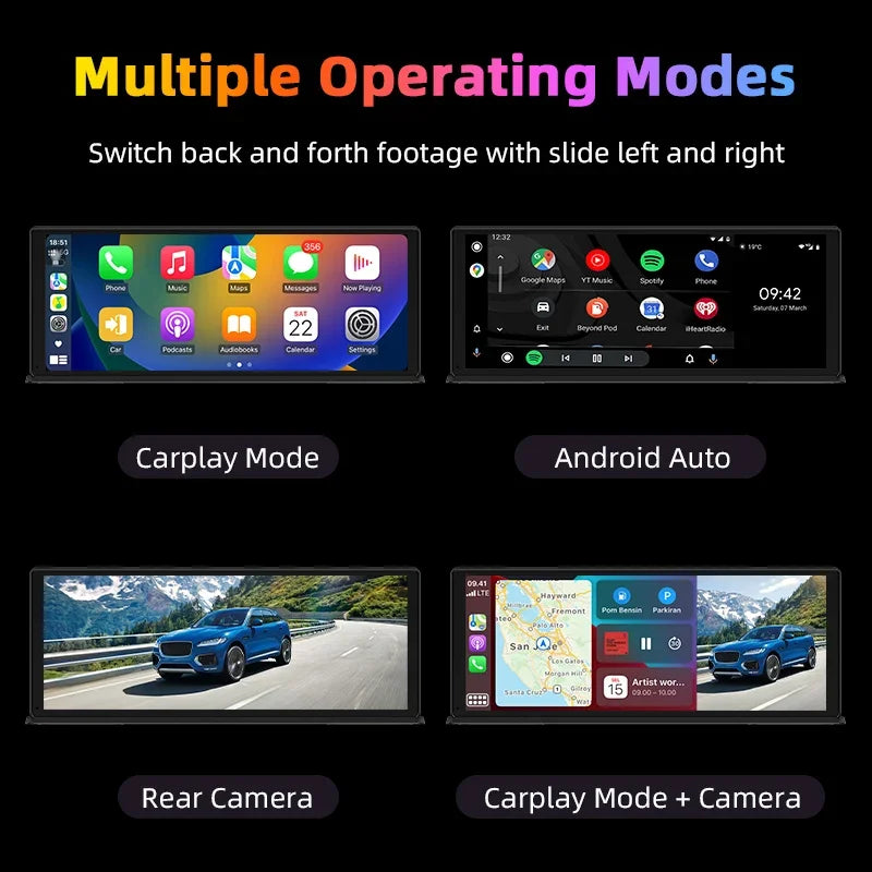 Develuck 11.3" Car Stereo Wireless Carplay Android auto Video with Rear Camera GPS Navigation Car Audio Receivers Dual Bluetooth