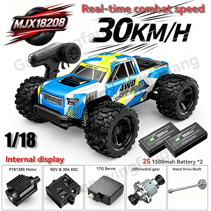 HYPER GO MJX14303 14304 1/14 Scale Brushless RC Car 2.4G Remote Control 45km/h High Speed Off-road 4WD RC Truck Hobby Toy