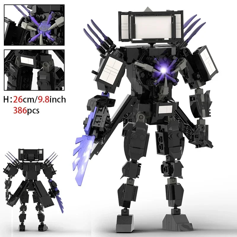 Moc Skibidi Toilet Action Figures Model Building Blocks Camerman Titan Speakerman Surveillance Man TVMan Boys Toys For Kids Gift