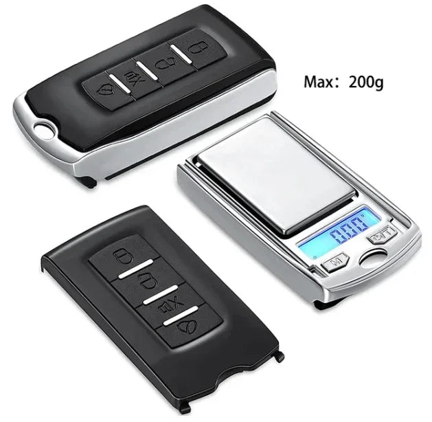 Car Key Shape Mini Digital Pocket Scale 0.01g Precision 100g/200g Portable Electronic Gram Scale LCD